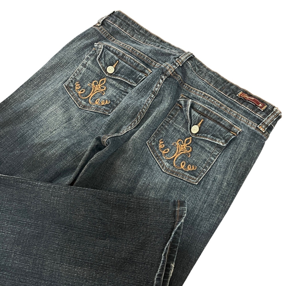 Underground Soul Flare Jeans 13/32 Dark Wash Embroidered Flap Pocket UP510E3JYA